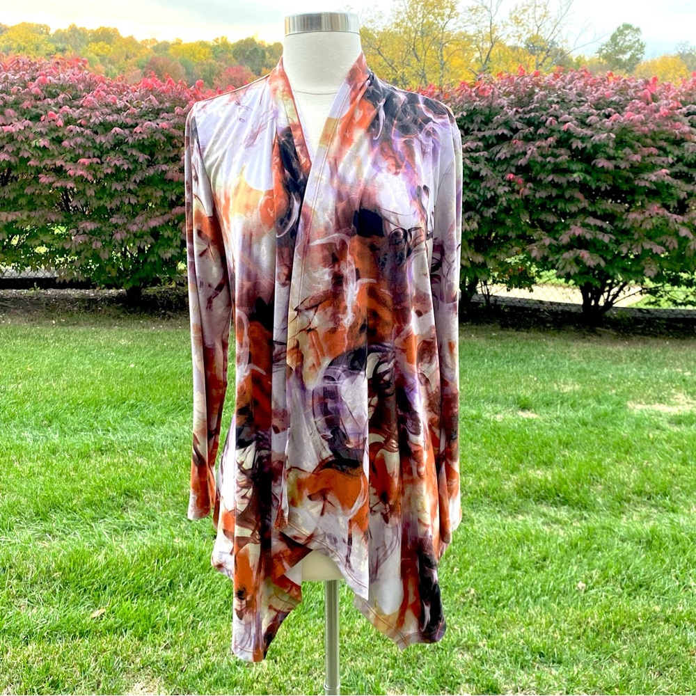 Essentials by Milano Waterfall Tunic Cardigan